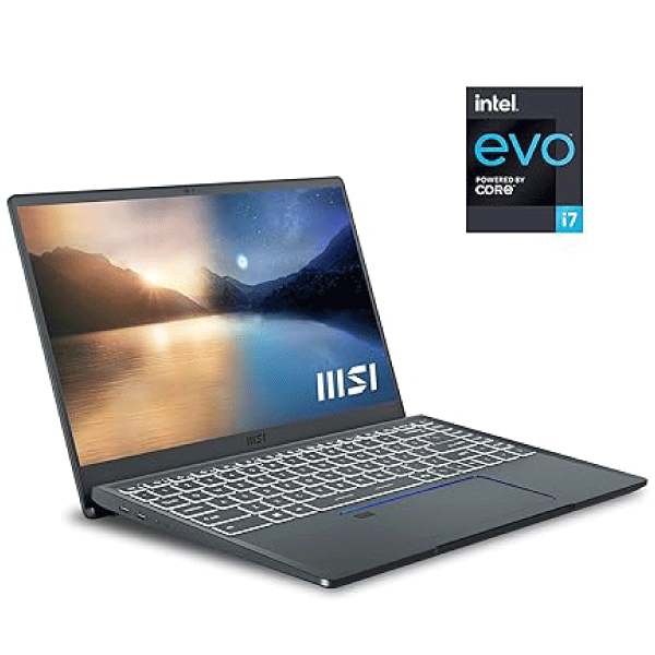 MSI Prestige 14Evo A11M-042CA 14" FHD Ultra Thin and Light Professional Laptop: Intel Core i7-1185G7, Intel Iris Xe, 16GB DDR4, 1TB NVMe SSD, Win10Pro, Carbon Gray