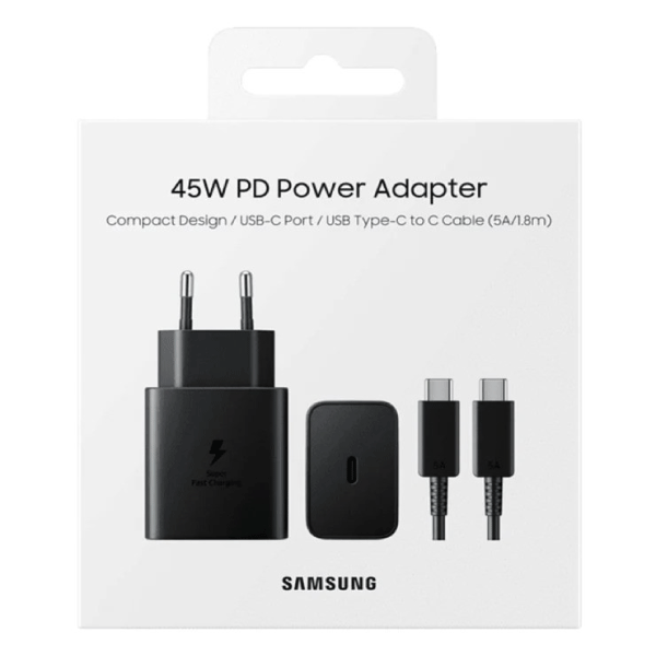 Original Samsung Adapter 45W PD With C-C Cable