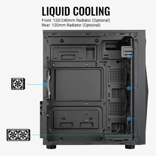 Glider Tempered Glass mid tower case