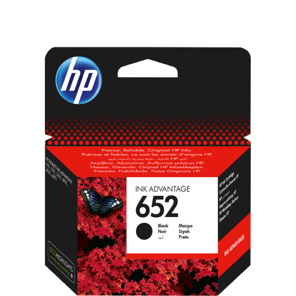 HP 652 Black Original Ink Advantage Cartridge (F6V25AE)