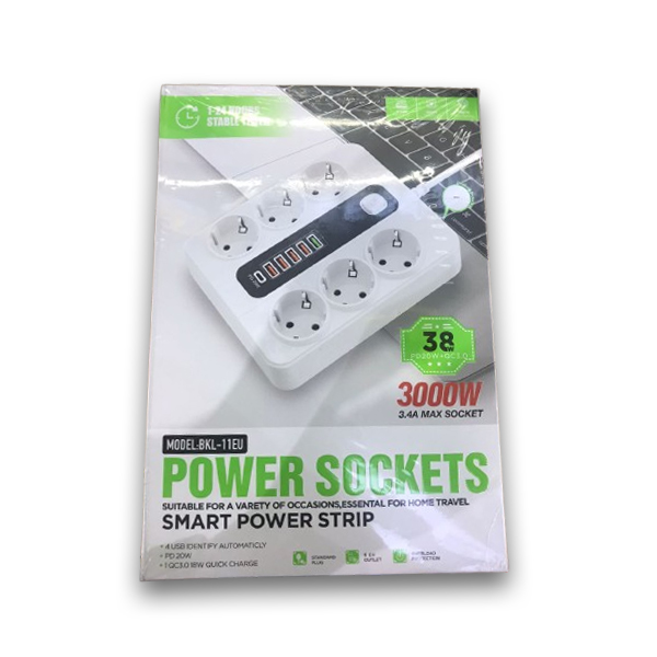 Power Sockets BKL-11EU With Timer - 5 USB 1 PD20W