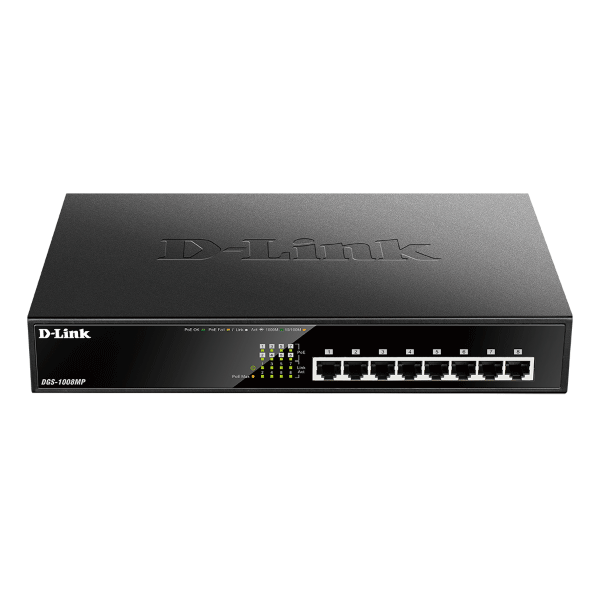 D-Link DGS-1008MP 8-PORT GIGABIT POE UNMANAGED SWITCH