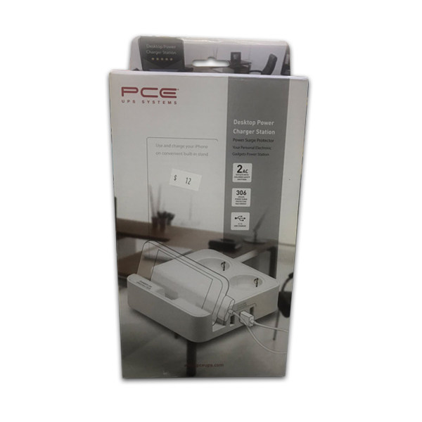 PCE Desktop Power Charging Station, 2AC + 3USB