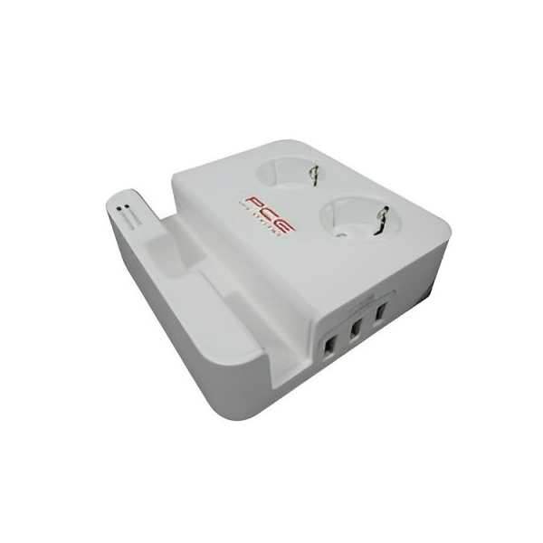 PCE Desktop Power Charging Station, 2AC + 3USB