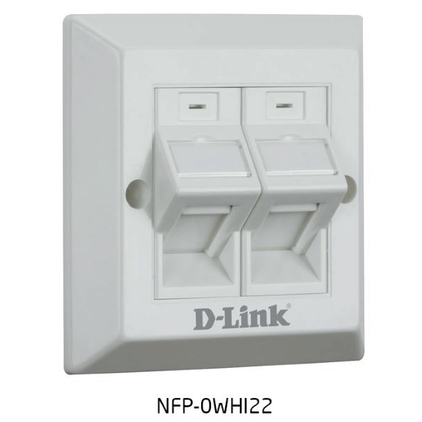 D-Link Dual Angular Faceplate - 86*86 mm - White Color