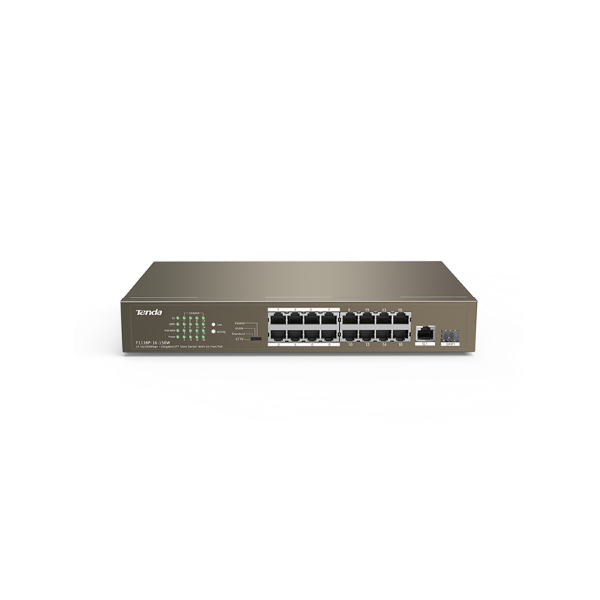 TENDA POE 16 PORTS (16FE+2GE/1SFP) 10/100 UNMANAGED SWITCH