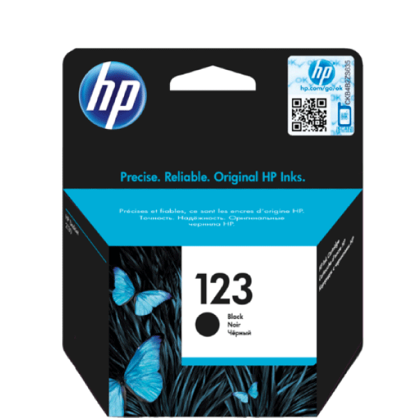 HP 123 Black Original Ink Cartridge (F6V17AE)