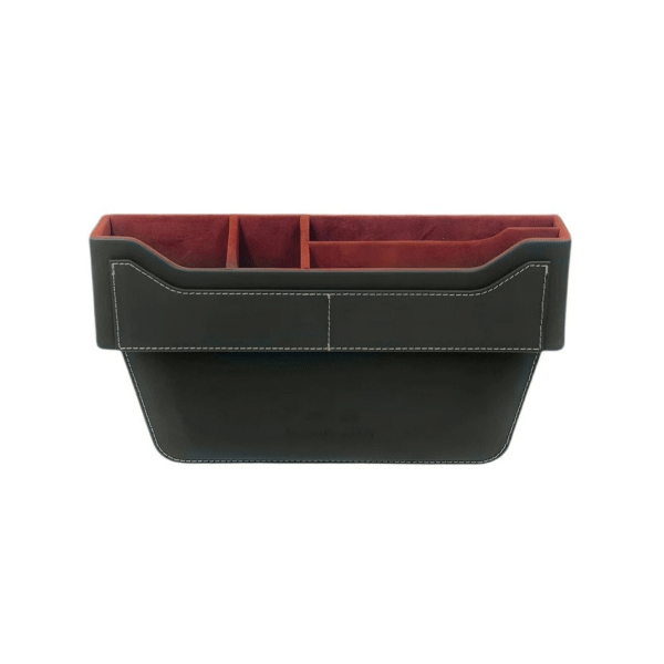Car seat seam storage box
