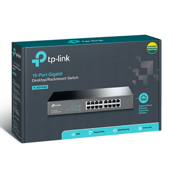 Tp-Link TP-Link 16-Port Gigabit Desktop/Rackmount Switch TL-SG1016D