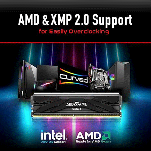 addlink Spider 5 16GB DDR5 4800MHz w/ Heatsink,Black | AG16GB48C40S5UB