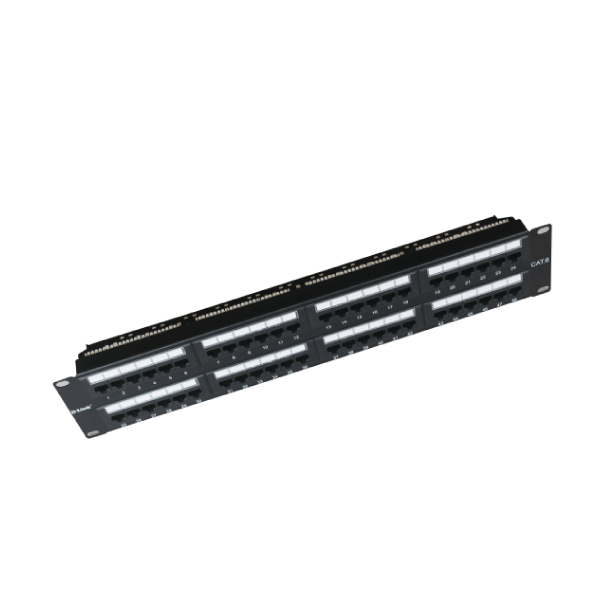 D-Link 48 Port Cat6 Unshielded Fully Loaded Patch Panel - Keystone Type - 2U