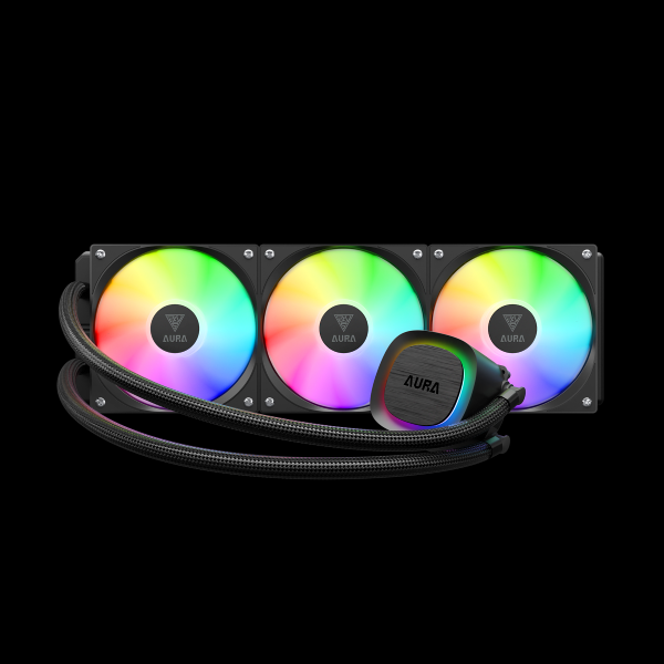 GAMDIAS AURA GL360 V2 Liquid CPU Cooler, RGB-Black