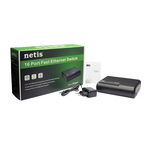 Netis 16 Port Fast Ethernet Switch ST3116P