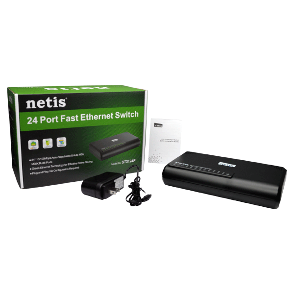 Netis 24 Port Fast Ethernet Switch ST3124P