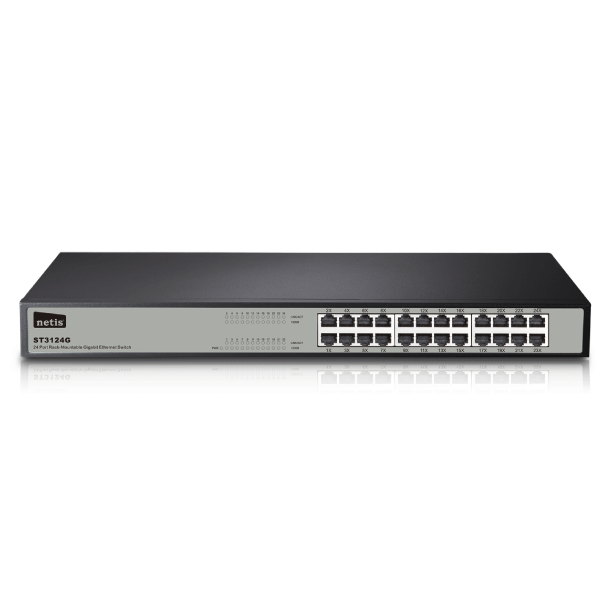 Netis 24 Port Gigabit Ethernet Rackmount Switch ST3124G