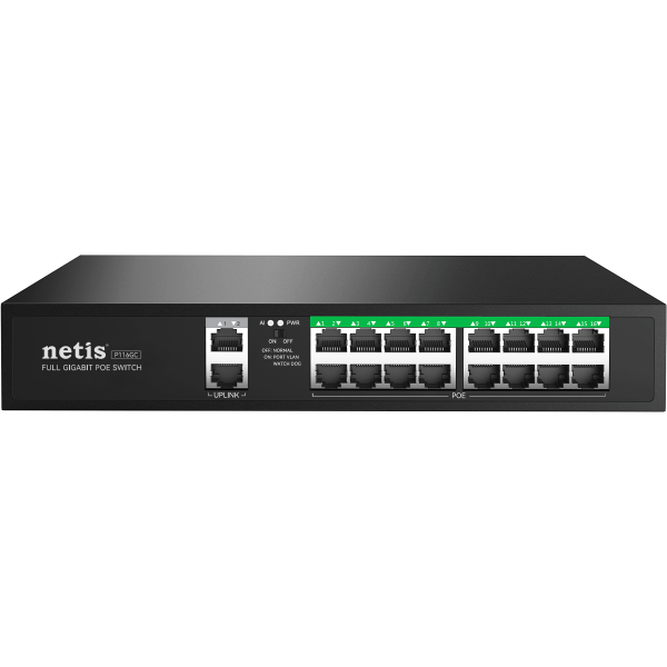Netis 16 GE POE+2GE Uplink POE Switch