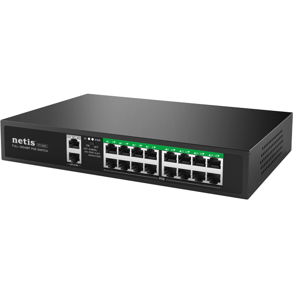 Netis 16 GE POE+2GE Uplink POE Switch