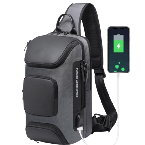 Crossbody Sling Shoulder Bag – 35x12x21 Cm – Waterproof  – Anti-Theft – For Outdoor Activities