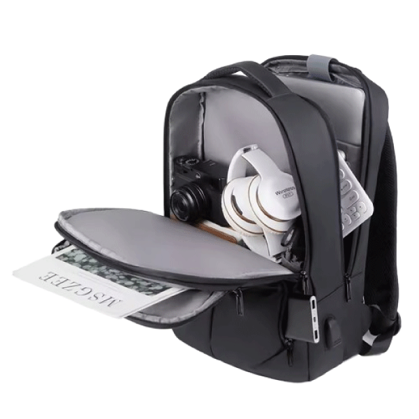 Laptop Backpack – Up To 15.6″ Laptops & Tablets – Waterproof – USB Charging Port – 30*12*43cm