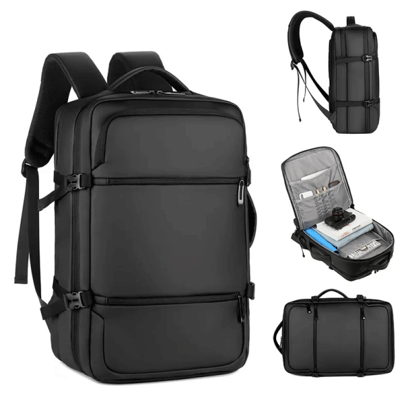 Laptop Backpack – Holds Up To 15.6″ Laptops & Tablets – Waterproof – Ergonomic Softback – Luggage Strap