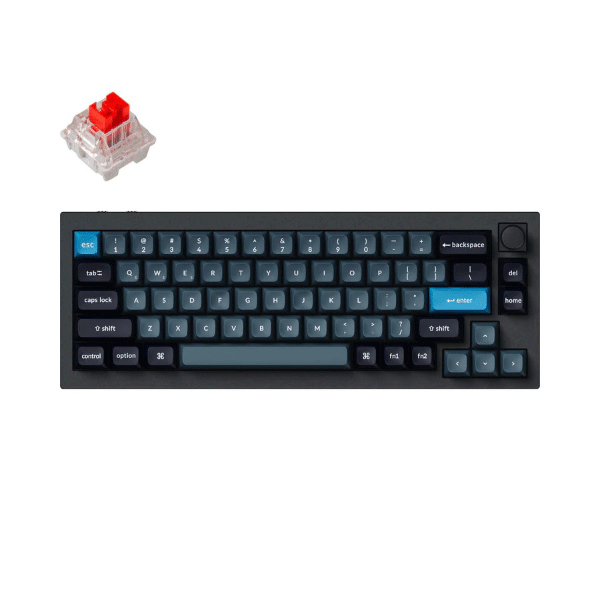 KEYCHRON Q2 PRO 65% RED SWITCH WIRELESS KEYBOARD (CARBON BLACK)