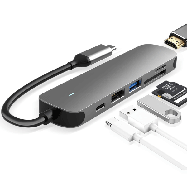CONVERTER 5 IN 1 TYPE-C TO USB3.0 /USB2.0 *2/SD/TF/HDMI K4
