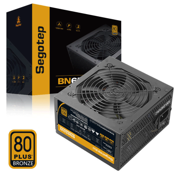 SEGOTEP BN650W 650W BRONZE 80PLUS NON MODULAR POWERSUPPLY