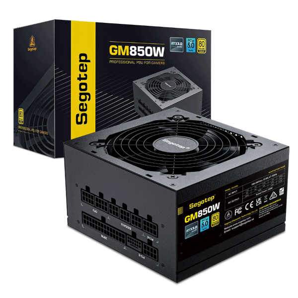 SEGOTEP GM850W 850W ATX 3.0 GOLD 80PLUS FULL MODULAR POWERSUPPLY