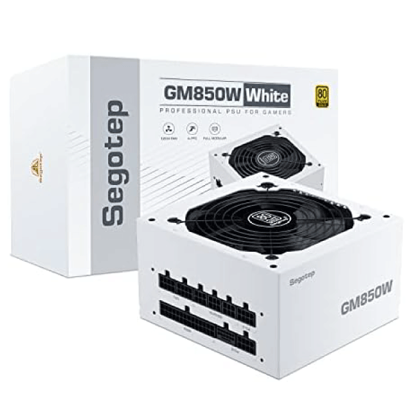 SEGOTEP GM850W 850W ATX 3.0 WHITE GOLD 80PLUS FULL MODULAR POWERSUPPLY