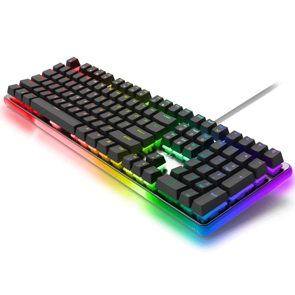 ROYAL KLUDGE 108KEYS BLUE SWITCH BLACK WIRED KEYBOARD