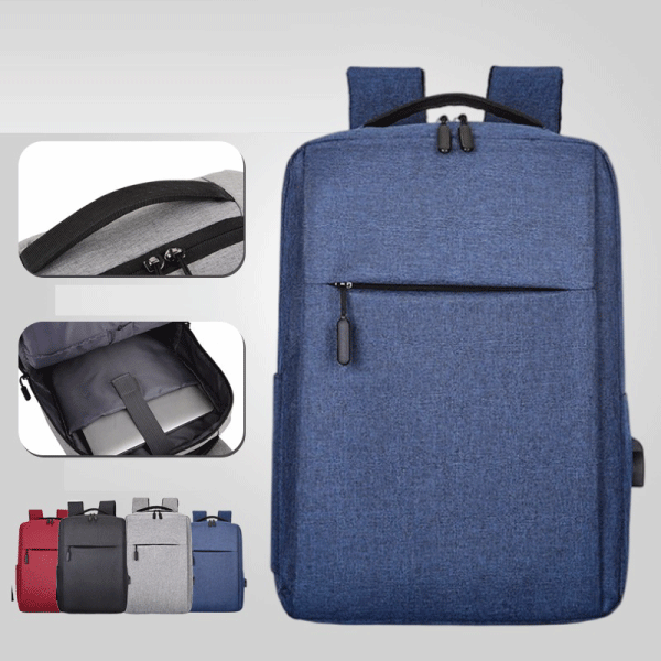 Business Slim Laptop Backpack For Up To 15.6 Inch – USB Charging Port – Organized Compartments – Waterproof