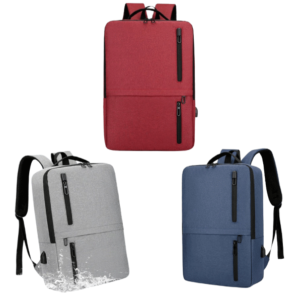 Laptop Backpack  Business / Travel  | USB Charging Port | Holds Up To 15.6″ Laptops & Tablets | Waterproof