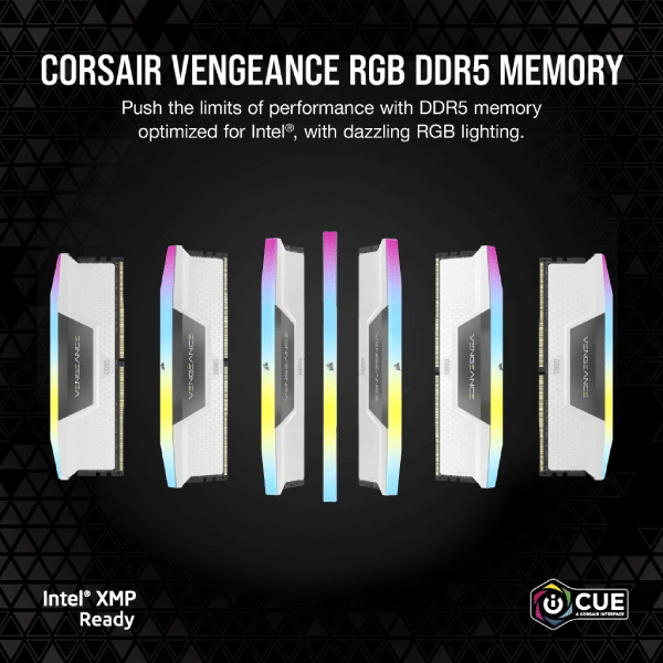 CORSAIR DDR5 5200MHZ 64GB (2X32GB) CL40 MEMORY KIT-WHITE