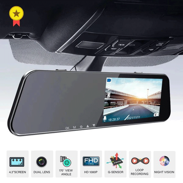 HOCO DV4 4.5 Inch Driving Recorder Dual Channel