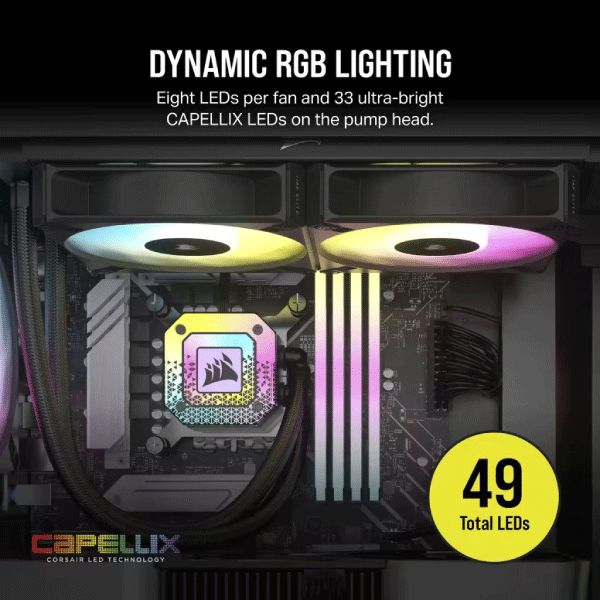 CORSAIR LIQUID CPU COOLER ICUE H100I ELITE CAPELLIX XT