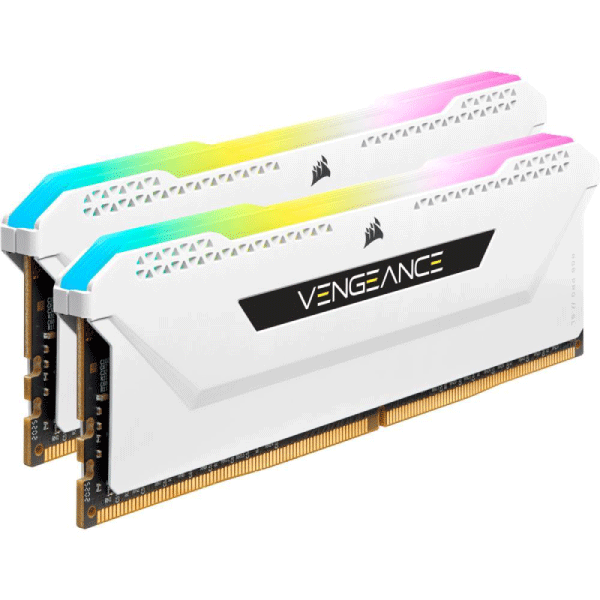 CORSAIR DDR4 3600MHZ 16GB (2X8GB) VENGEANCE RGB PRO SL C18 MEMORY KIT WHITE