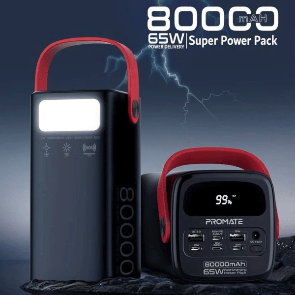 Promate Super Power Pack 80k mAH - 65W Power Delivery