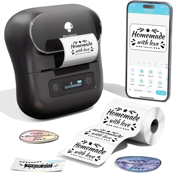 Phomemo M220 Label Maker Bluetooth Thermal Label Printer