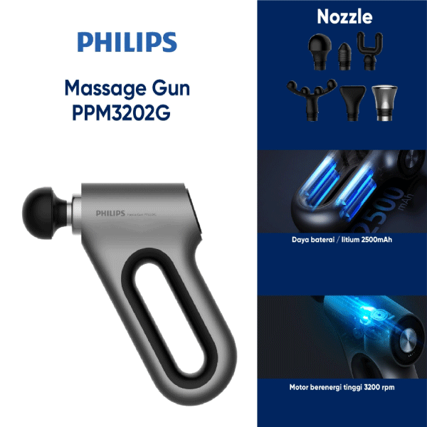 Philips Massage Gun PPM3202G - Dark Grey