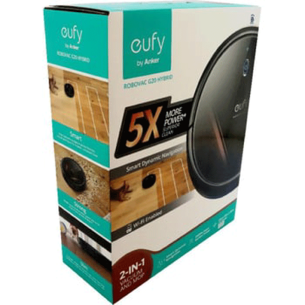 Eufy by Anker, RoboVac G20, Robot Vacuum, Dynamic Navigation, 2500 Pa Strong Suction, Ultra-Slim