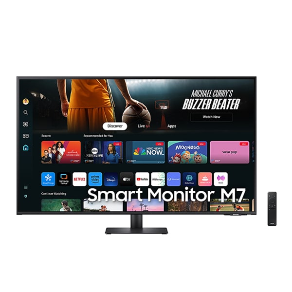 Samsung 43" M7 4K UHD Flat Smart Monitor M70D with Speaker, Wifi, Bluetooth and Remote Controle, H