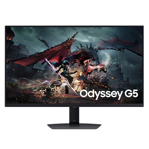 Samsung 32" IPS QHD 2K Flat Gaming Monitor Odyssey G5, Free Sync compatible, Height Adjustable Stan