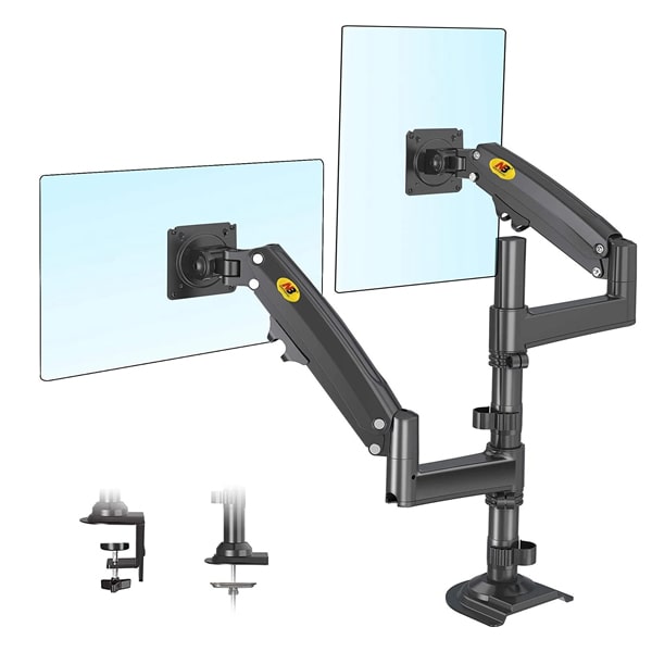 North Bayou H180 FULL MOTION DUAL MONITOR ARM FOR 22″- 32″