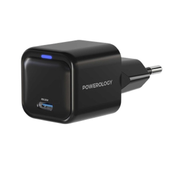 Powerology Ultra Compact GaN Charger PD 20W EU - Black