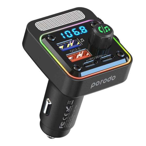 Porodo 4in1 USB-C Hub Type-C PD 100W HDMI USB 3.5mm Aux - Grey (Copy)