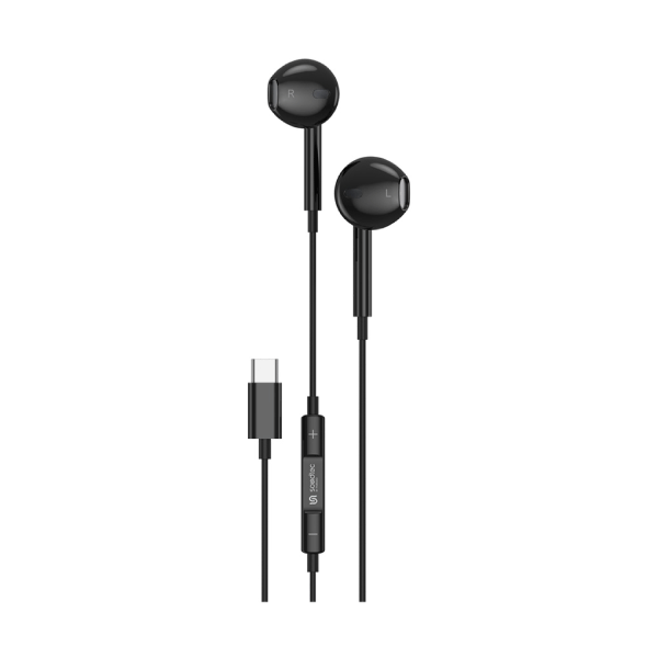 Porodo Soundtec Type-C Stereo Earphone - Black