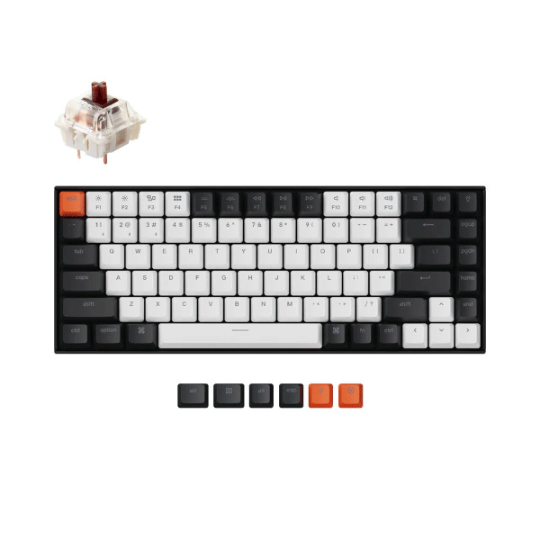 Keychron K2 84 Gateron Mechanical Keyboard with RGB, Brown Switch and Hot-swappable