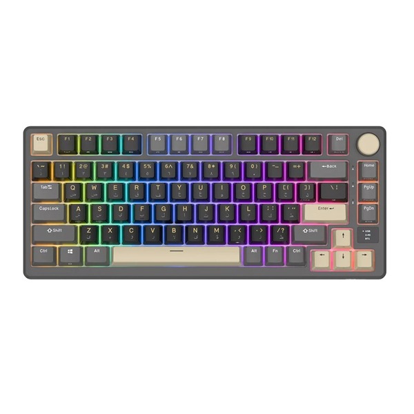 ROYAL KLUDGE RKM75 82KEYS | SILVER SWITCH | PHANTOM  RGB ( 3C ) W-W-B KEYBOARD