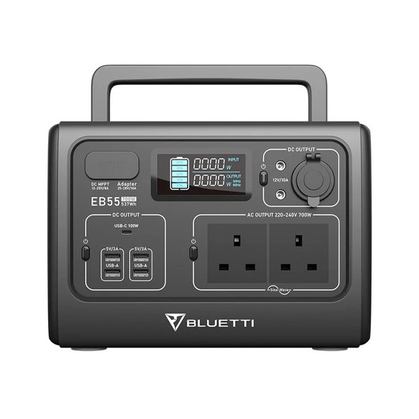 BLUETTI EB55 Portable Power Station 4AH 700W-1400W