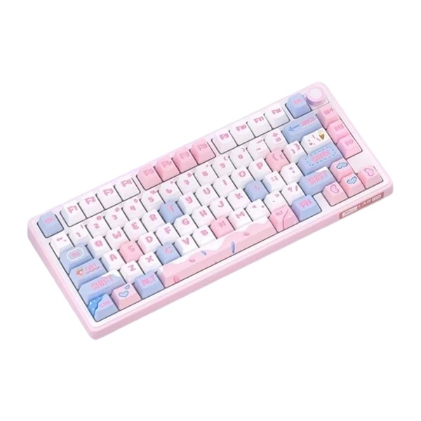 Royal Kludge R75Pro Tri-mode Mechanical Keyboard Ice Cream Version Pink Switch